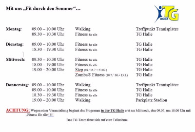 2025 Sommerprogramm